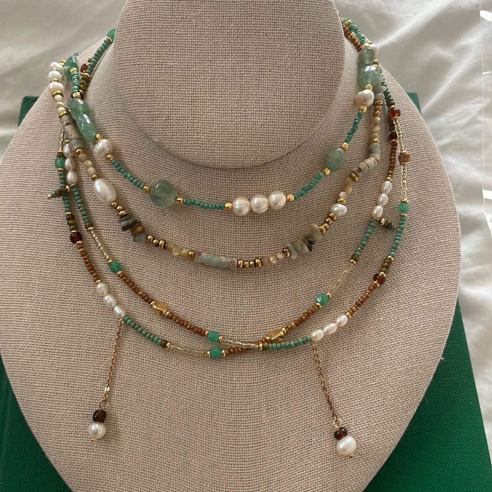 Pearl and beaded necklaces